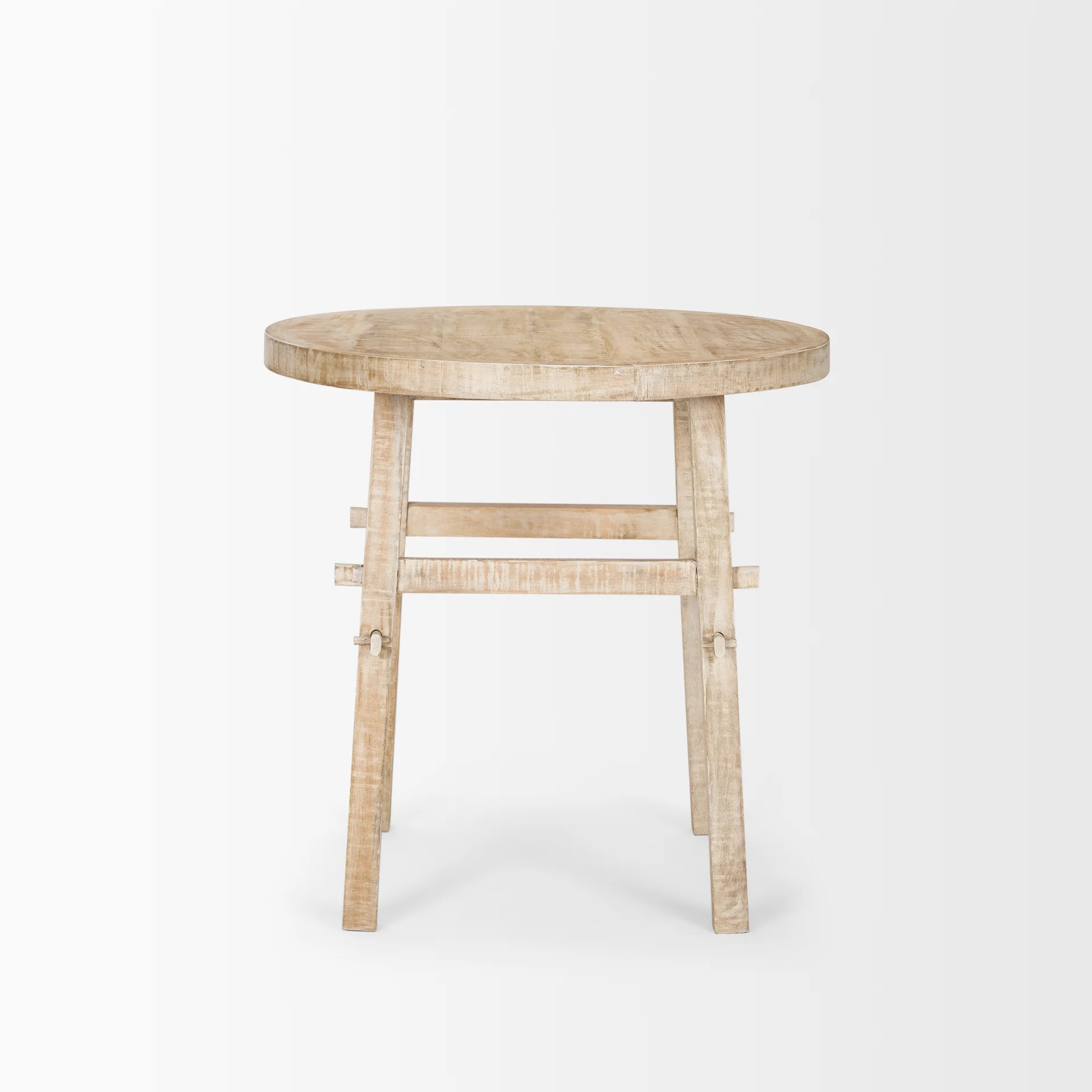 Mercana Rosie Large Blonde Wood End Table in White | Walmart (US)