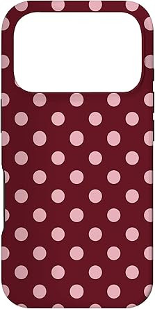Burgundy and Pink Polka Dots Classic Polkadots Cute Pattern Case for iPhone 17 Pro | Amazon (US)