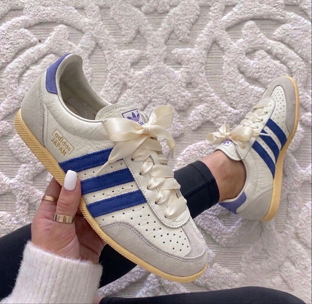 These adidas Japan sneakers are marked down to $72 from $120 and they’re such a cute vintage inspired find. 

They fit true to size with a slim, streamlined silhouette that looks amazing with jeans, dresses, and athleisure. 

The cushioned feel makes them comfortable enough for allday wear while still giving that trendy retro look. 💙🤍