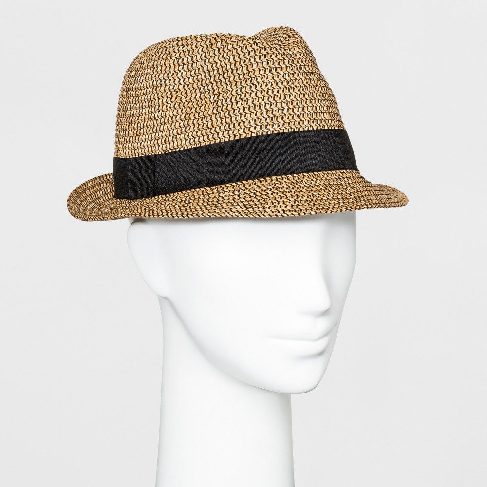 Women's Fedoras - A New Day Mix Braid, Black | Target