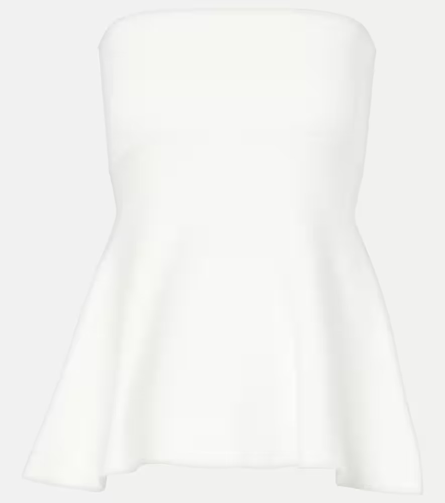 The Frankie Shop Top peplum Agathe de punto | Mytheresa (INTL)