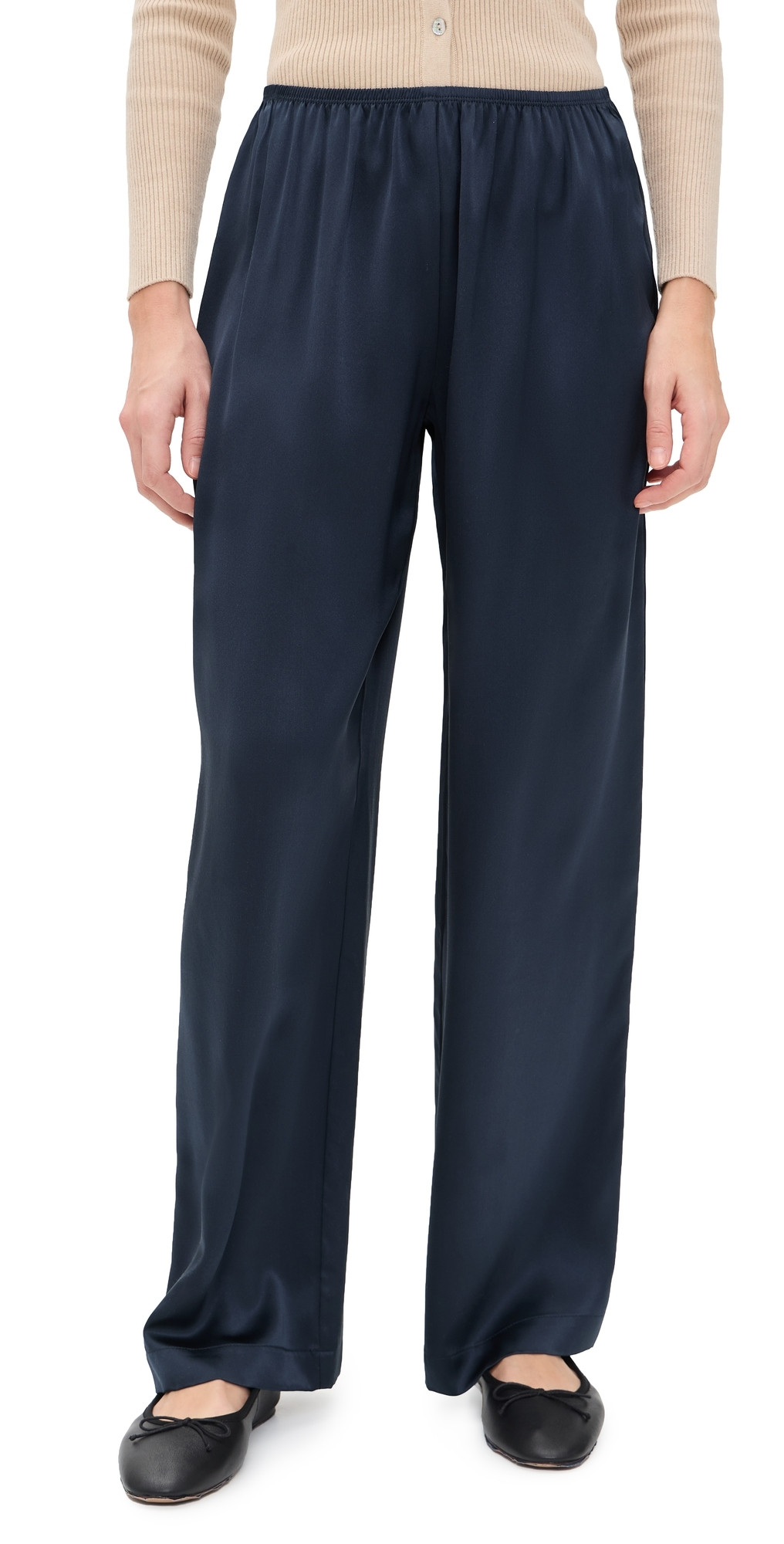 DONNI. Silk Pants Navy M | Shopbop