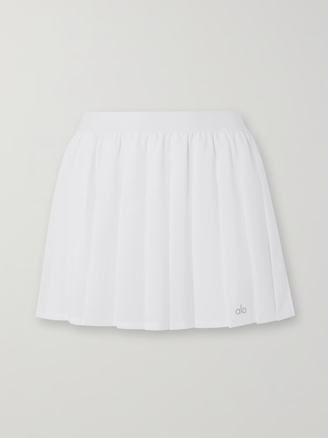 Alo Yoga - Varsity Pleated Stretch-jersey Tennis Skirt - White | NET-A-PORTER (US)