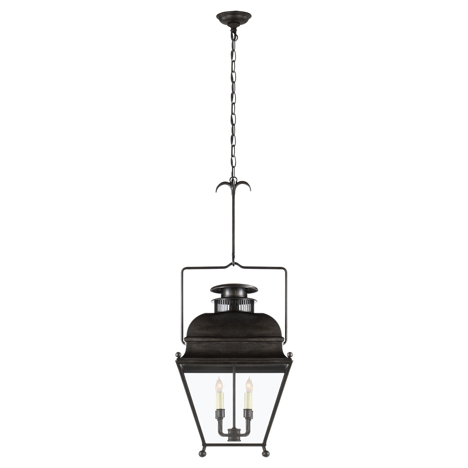 Visual Comfort Holborn Aged Iron Framed Lantern - Small | Kathy Kuo Home