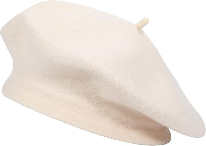 ZLYC Wool French Beret Hat Solid Color Beret Cap for Women Girls | Amazon (US)