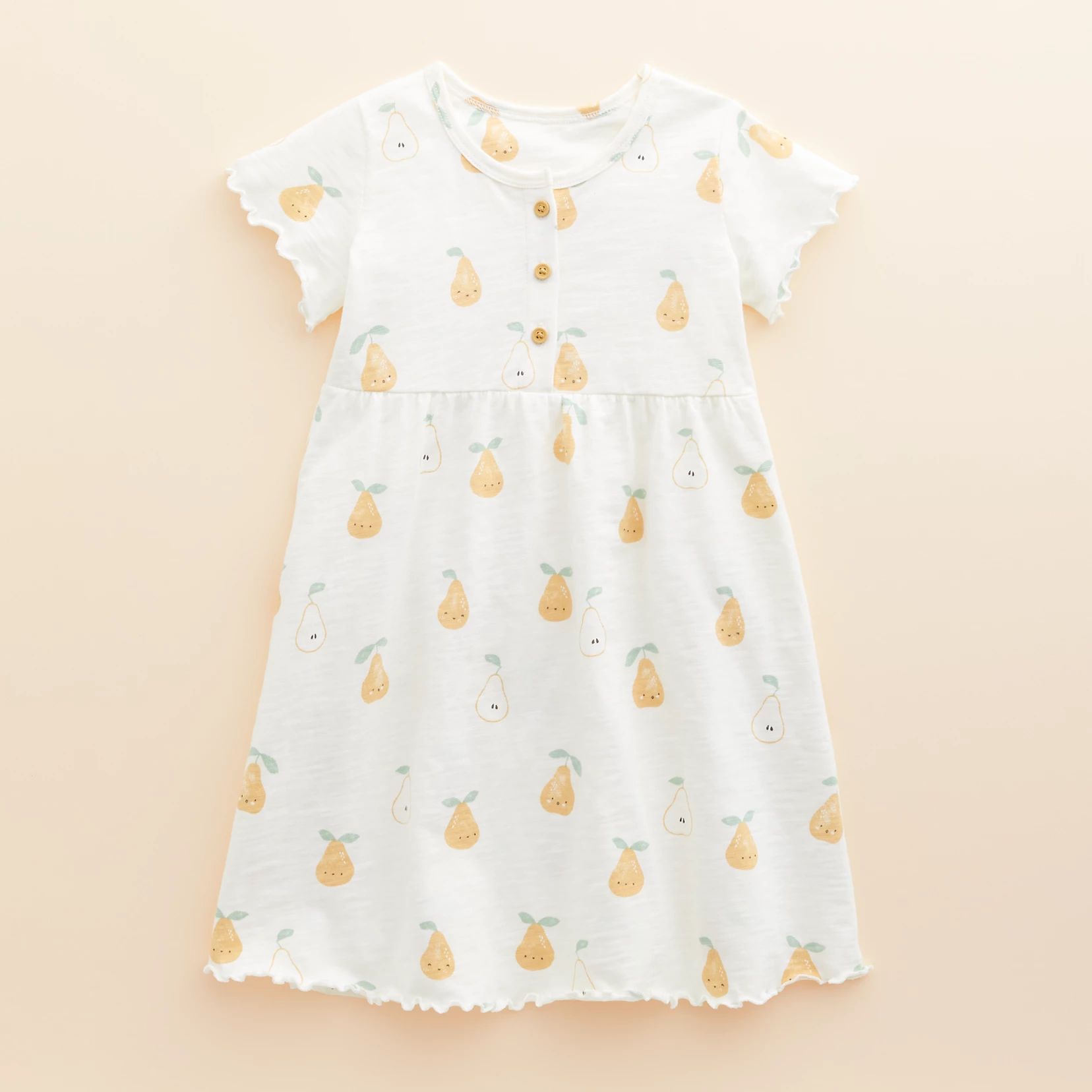 Toddler Girl Little Co. by Lauren Conrad Organic Lettuce Edge Henley Dress | Kohl's