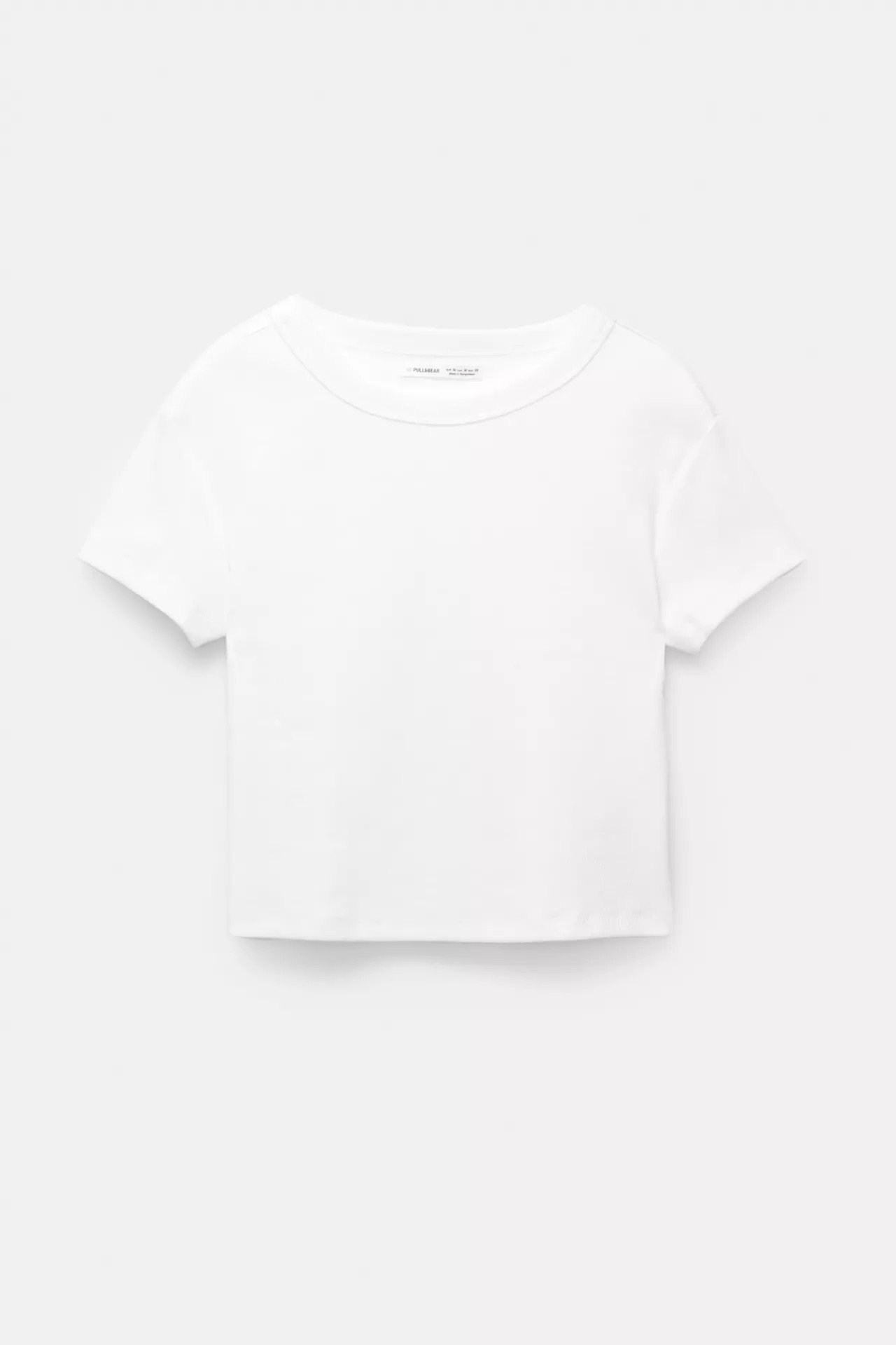 Cropped ribbed T-shirt | PULL and BEAR UK