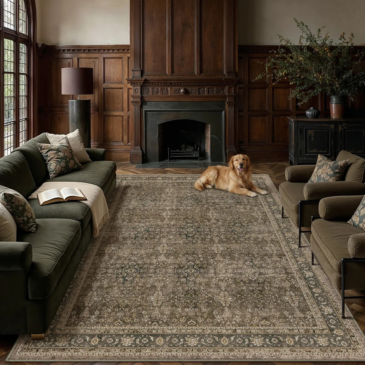 Kellems Vintage Machine Washable Area Rugs For Living Room With Non-Slip Backing | Wayfair North America
