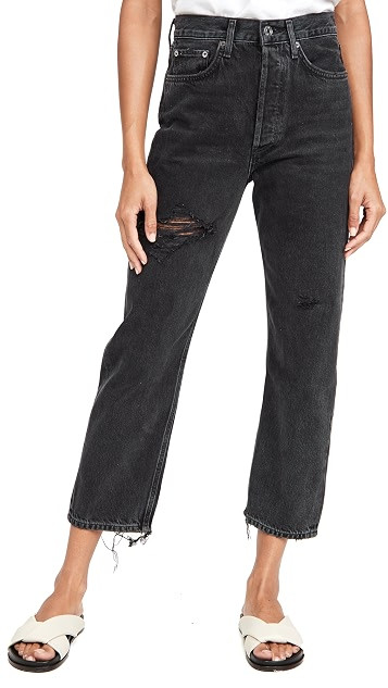 90's Crop Mid Rise Loose Straight Jeans | Shopbop