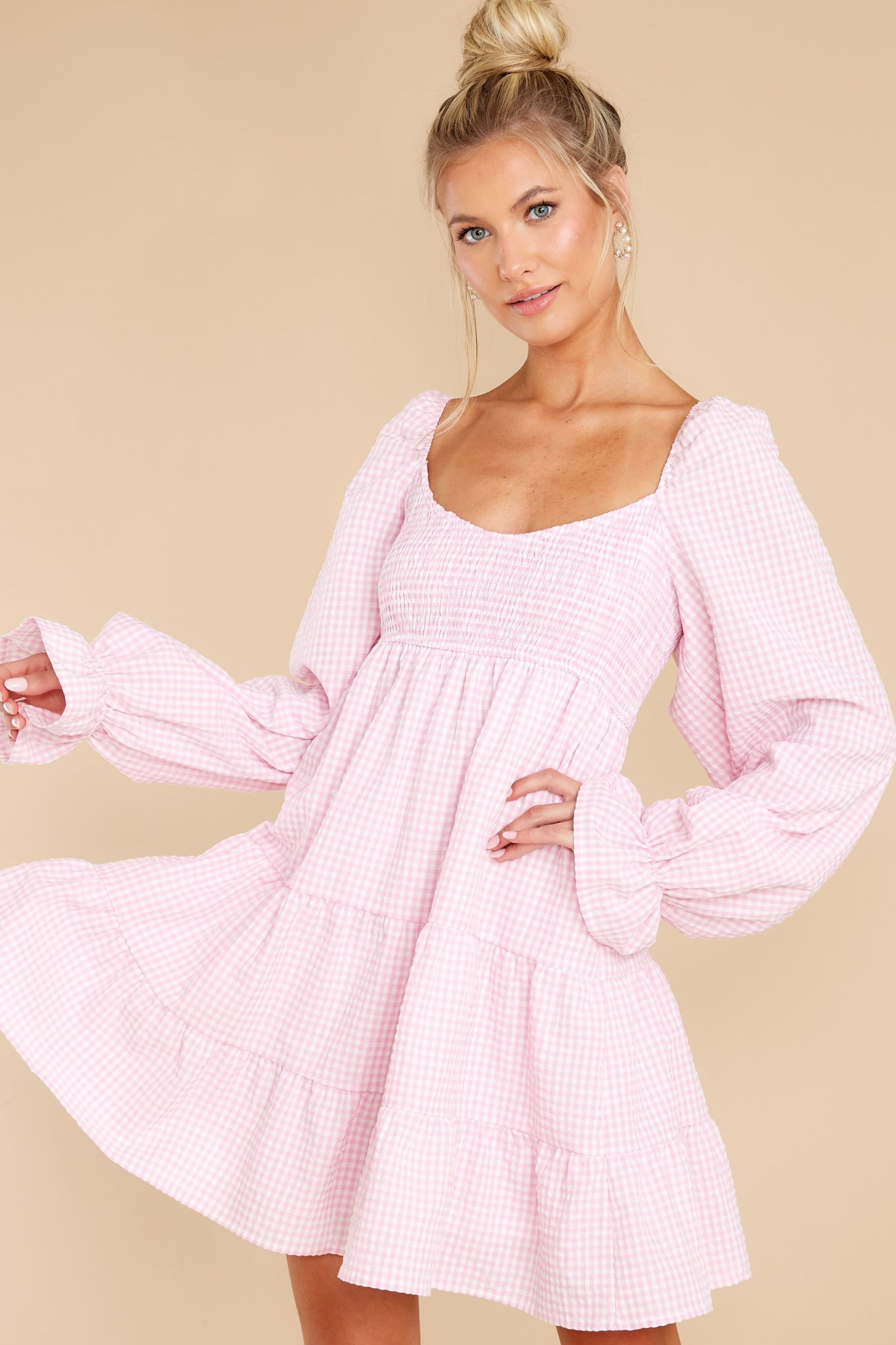 For My Darling Pink Gingham Dress | Red Dress 