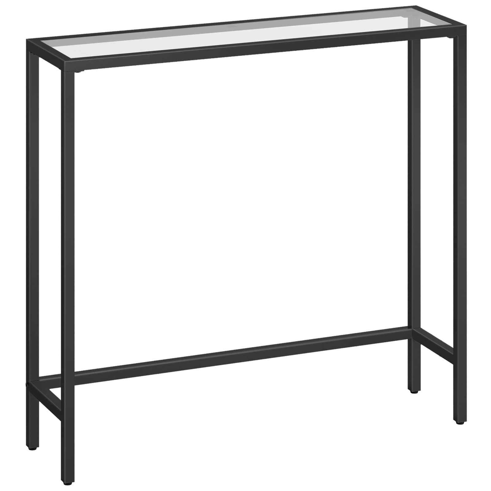 HOOBRO Slim Hallway Console Table, Tempered Glass Sofa Table, 75 x 22 x 80 cm, Modern Display Tab... | Amazon (UK)