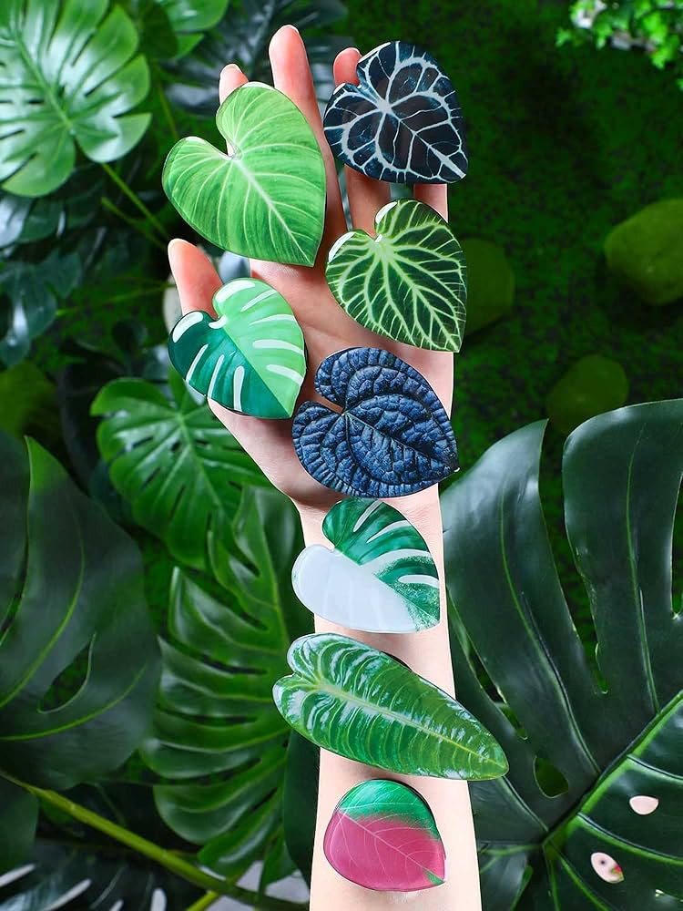 8 Pcs Leaves Phone Holder Green Plant Cell Phone Grip Holder Monstera Philodendron Anthurium Phon... | Amazon (US)