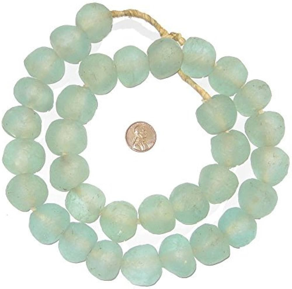 Jumbo Recycled Glass Beads - Beaded Wall Hangings - Extra Large African Sea Glass Beads 21-25mm -... | Amazon (US)