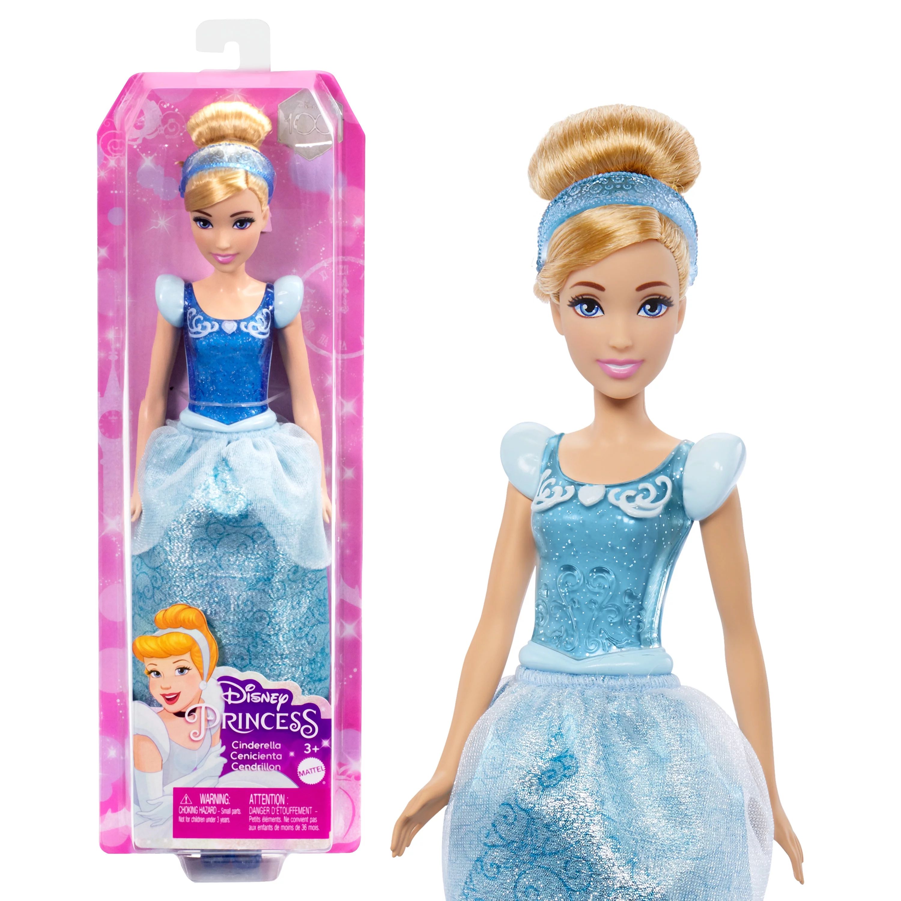 Disney Princess Cinderella Fashion Doll with Blonde Hair, Blue Eyes & Hair Accessory - Walmart.co... | Walmart (US)