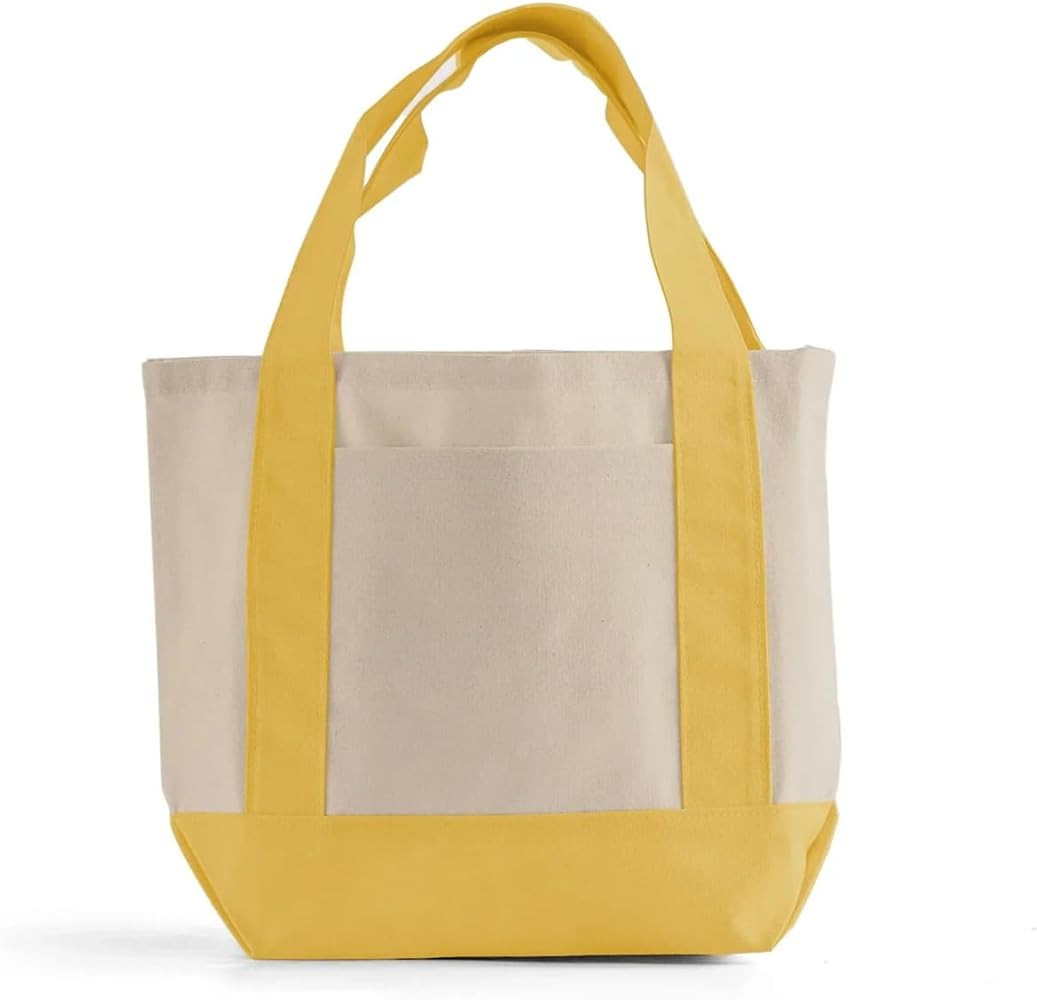 TBF 12 Pack Mini Iconic Canvas Shopping Bags with Gusset \u2013 Reusable Eco-Friendly Tote Bags w... | Amazon (US)