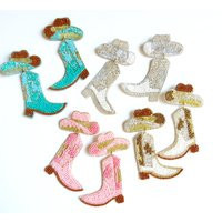 Beaded Cowboy Boot Earrings Western Glam Jewelry | Etsy (US)