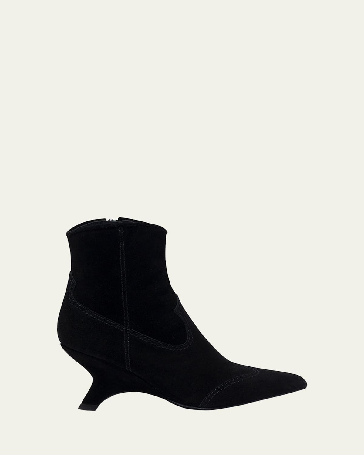 Shadow Suede Western Booties | Bergdorf Goodman