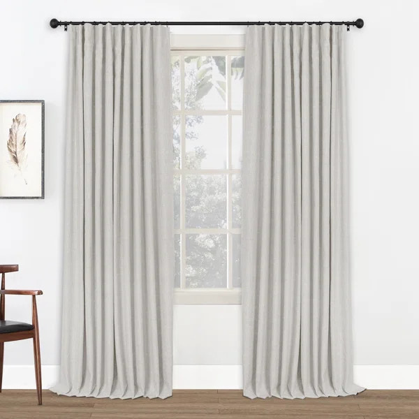Birglinde Blackout Curtains Linen Textured 100% Blackout Drapes for Bedroom Living Room Curtains ... | Wayfair North America