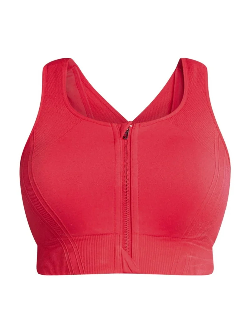 Avia Medium Support Zip-Front Sports Bra, Women's & Women's Plus | Walmart (US)