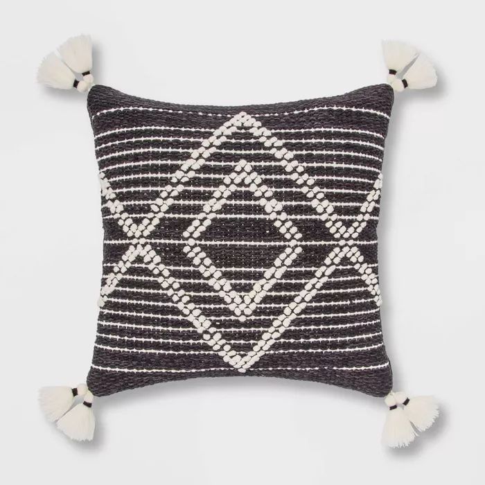 Embroidered Textured Diamond Throw Pillow - Opalhouse™ | Target