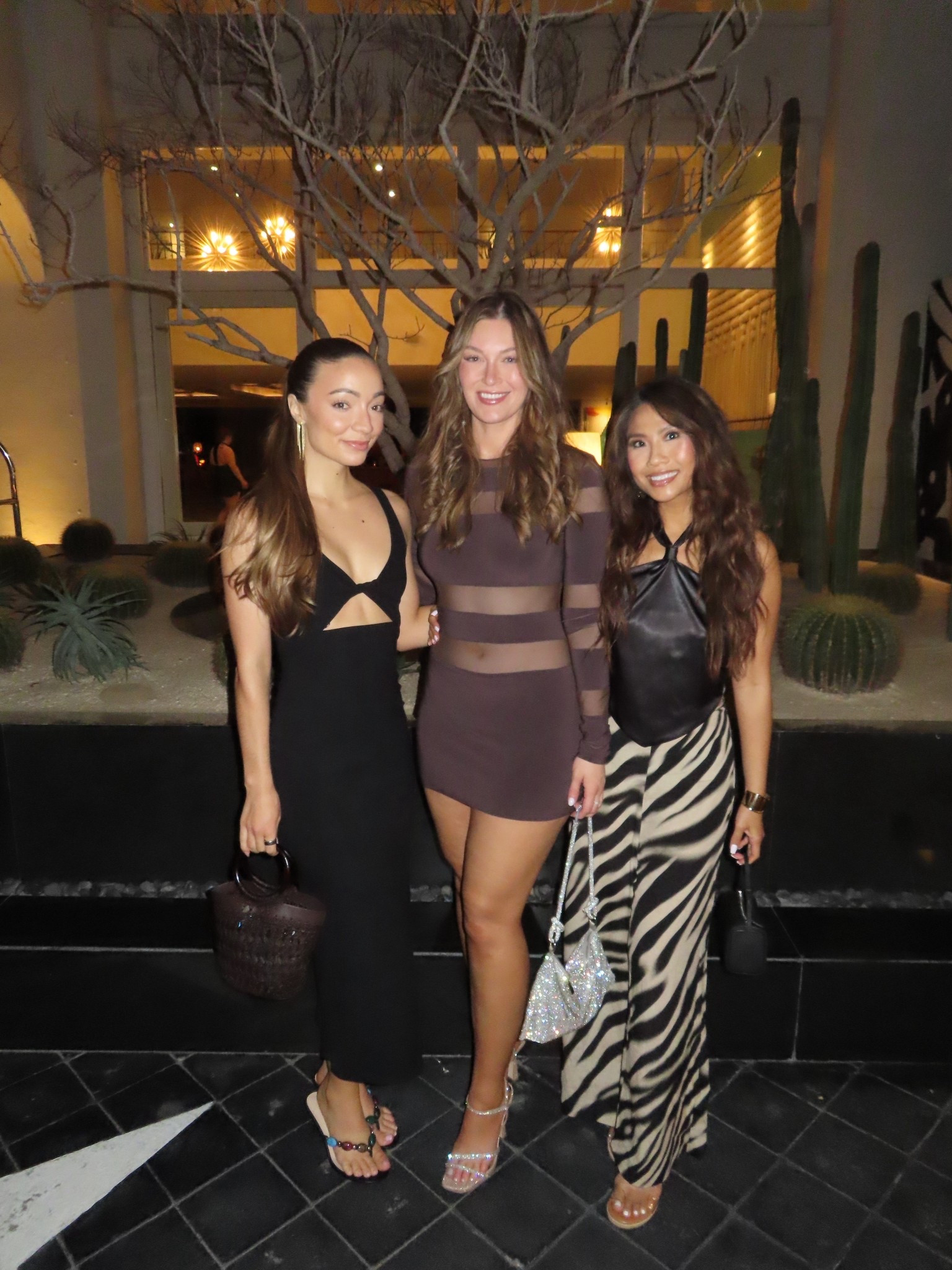 Zebra pants outfit!

Sizing:
Top - tts, xs
Pants - 2, hemmed for length 
Black dress - tts, xs