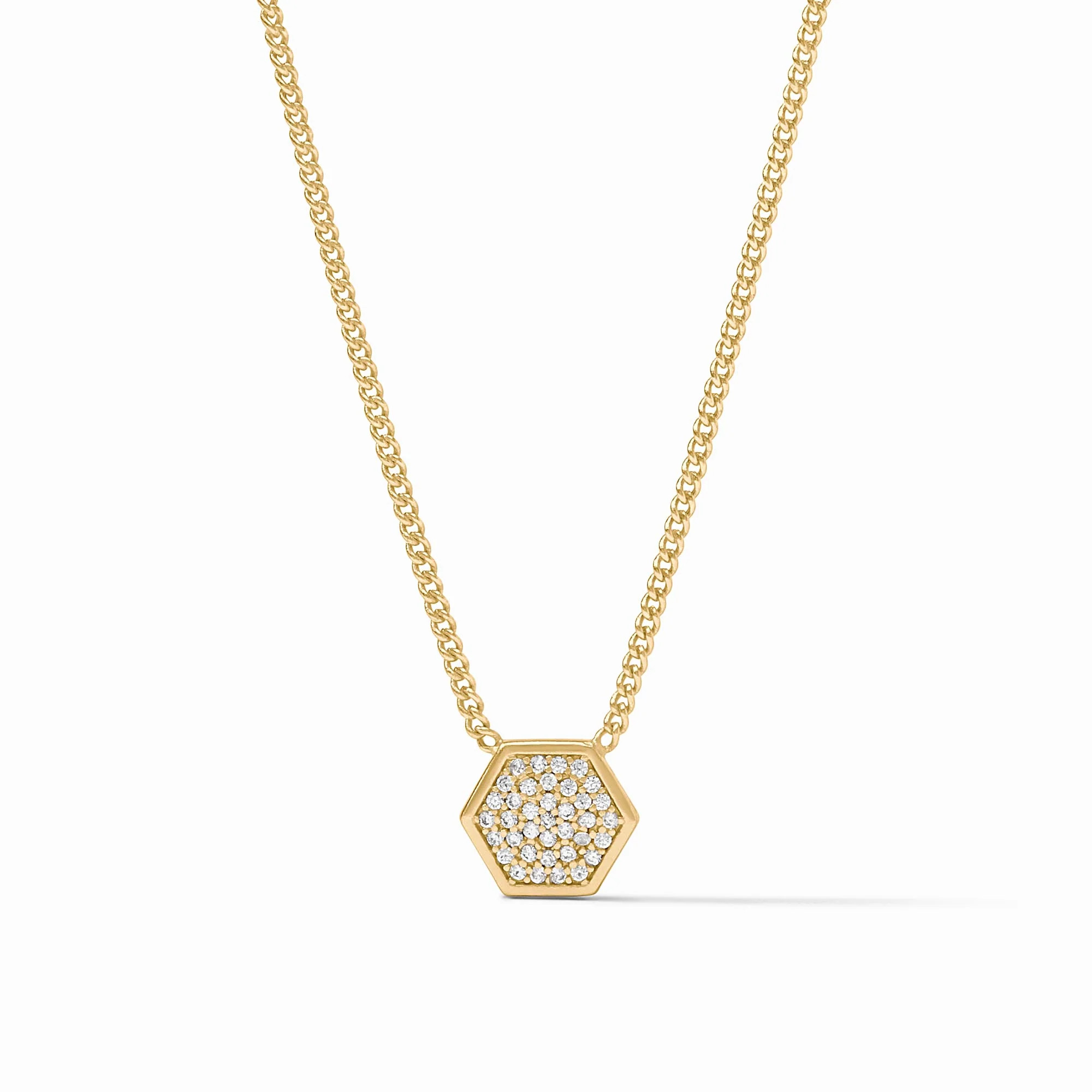 Honeycomb Pavé Delicate Necklace | Julie Vos