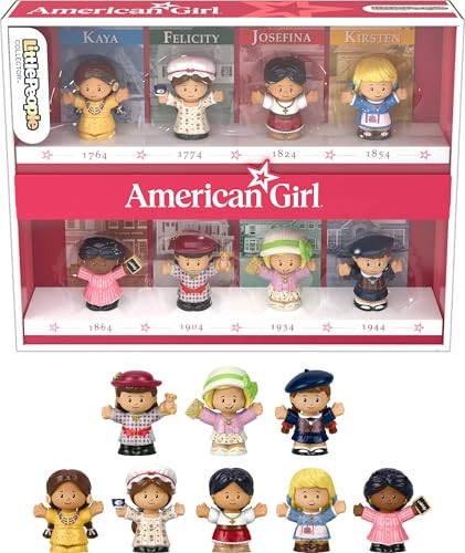 Little People Collector American Girl 40th Anniversary Special Edition Figure Set for Fans, 8 Characters in a Display Package | Amazon (US)