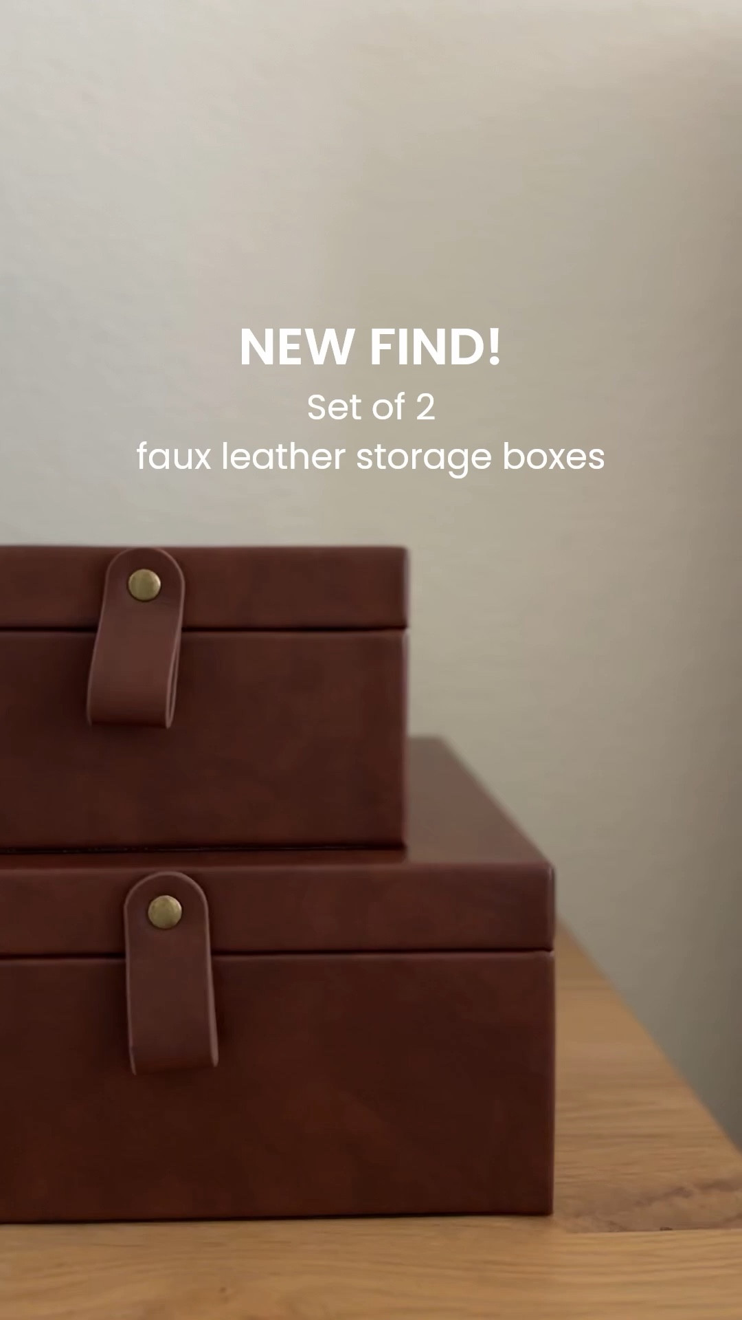 Stylish and affordable storage to keep your nightstand/desk/shelf clean!

Stackable faux leather storage box set
Faux leather storage containers 

#LTKHome