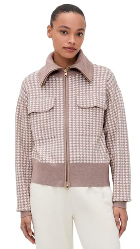 Varley Women's Ablett Jacquard Knit Jacket, Taupe, XL | Amazon (US)