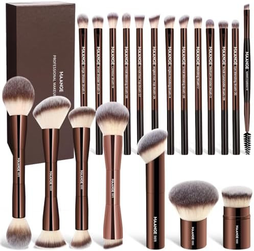 MAANGE 20 Pcs Makeup Brushes with Gift Box, Double-End Multi-functional Makeup Brushes for Blendi... | Amazon (US)