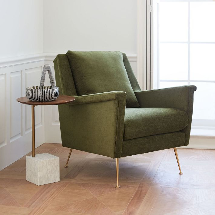 Carlo Mid-Century Chair - Metal Legs | West Elm (US)