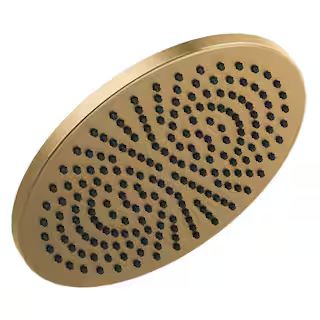 Delta 1-Spray 11.8 in. Single Wall Mount Fixed Rain Shower Head in Champagne Bronze-52158-CZ25 - ... | The Home Depot