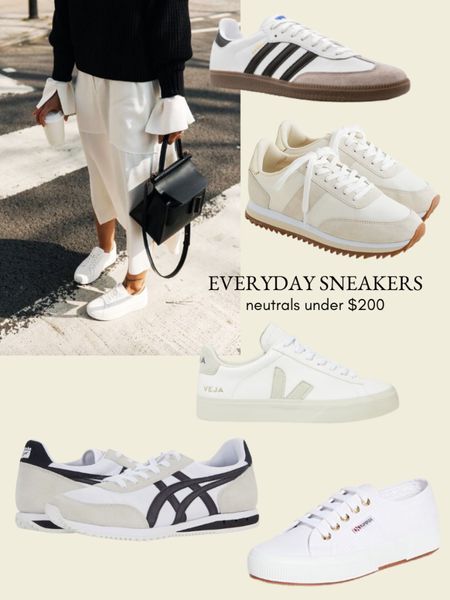 Everyday neutral sneakers, French style, casual style, tennis shoes, white sneakers, Veja, New Balance, Reebok

#LTKshoecrush #LTKSeasonal