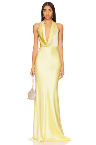 SAU LEE Pearl Gown in Popcorn Yellow from Revolve.com | Revolve Clothing (Global)