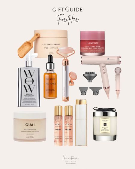 Gift Guide For Her 
Exfoliating body polish / The Face / Color Wow dream coat supernatural spray / Slopehill professional hair dryer with diffuser / Jo Malone candle / Coco Mademoiselle parfume / Ouai scalp & body scrub / Laneige lip sleeping maskk

#LTKGiftGuide #LTKHoliday #LTKsalealert