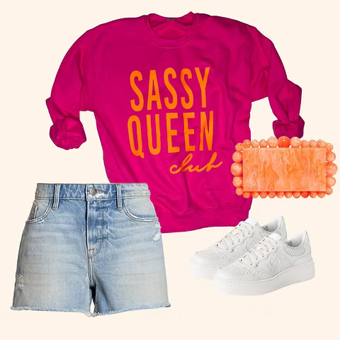 Sassy Queen Club Sweatshirt (vintage feel) | Sassy Queen