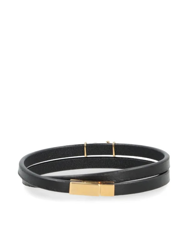 Saint Laurentdouble-wrap leather bracelet | Farfetch (CN)