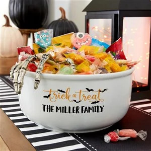 Classic Trick Or Treat  Personalized Candy Bowl | Things Remembered