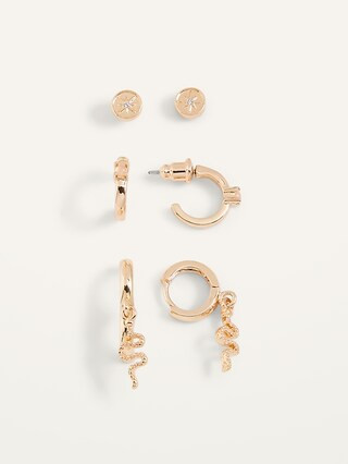Gold-Toned Earrings Variety 3-Pack For Women | Old Navy (US)