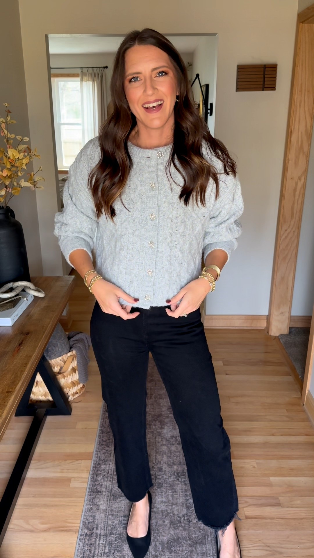 Another fantastic holiday party option. This @walmart sweater is so beautiful! These pants buttons make it super fun and festive. #walmartpartner #walmartstyle @walmartstyle

Top - medium 
Linking similar pants 