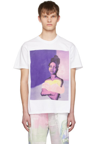 KidSuper - White 'The Girl That Breathes Life' T-Shirt | SSENSE