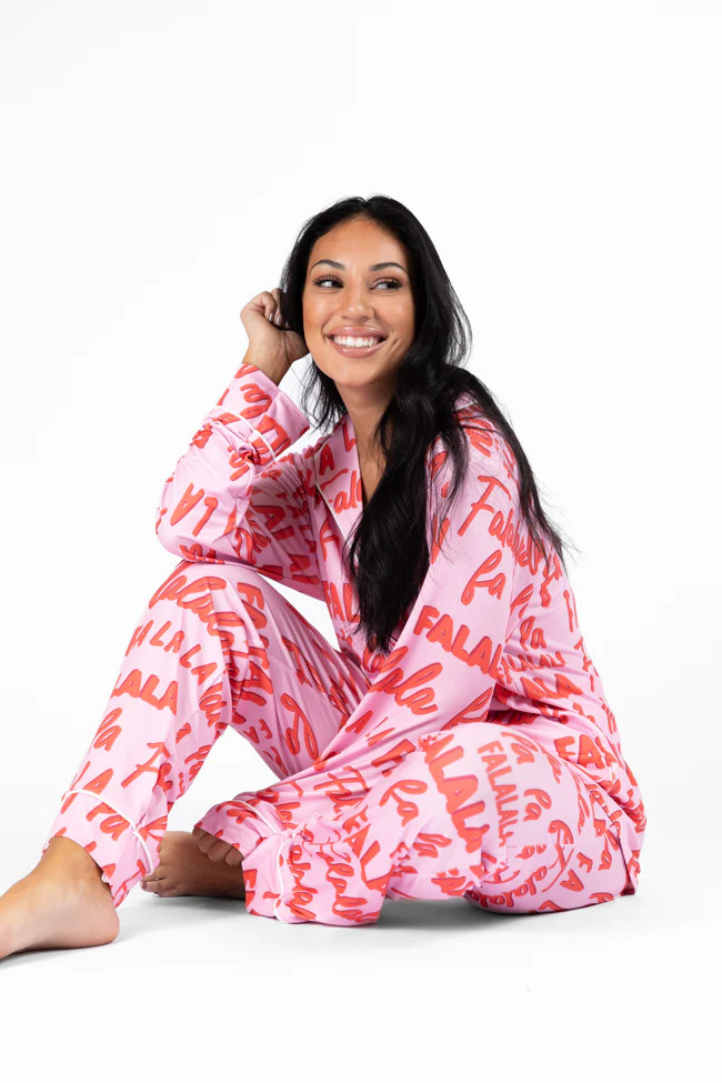 On A Cloud Falala Pajama Set DOORBUSTER | Pink Lily