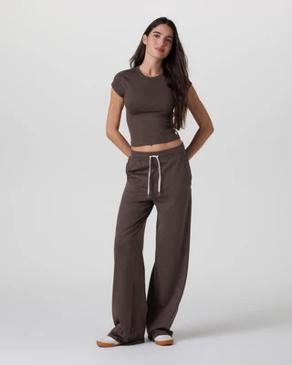 Vuori Halo Essential Wideleg Pants | Java Heather | XL | Vuori Clothing (US & Canada)