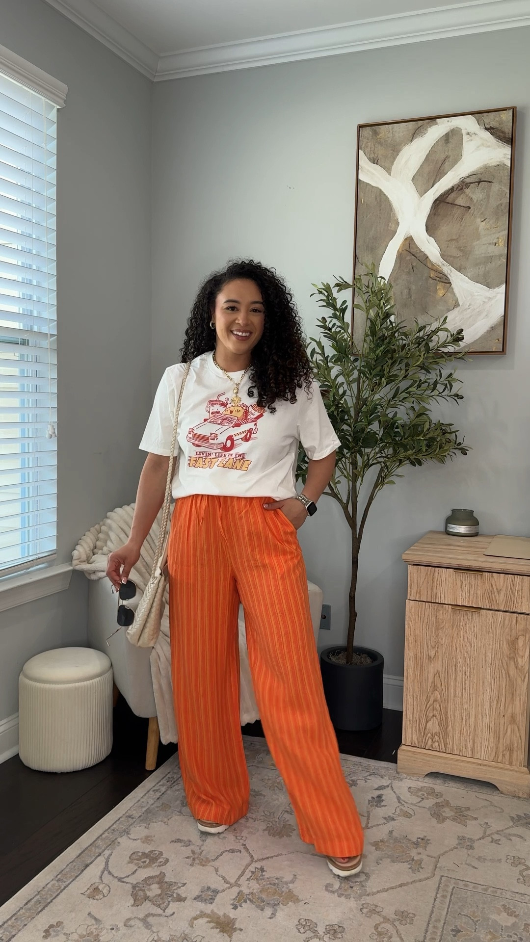 Size large T-shirt in men’s and size regular medium pants. I am only 5”4 and probably could have done petite. 

#LTKMidsize #LTKSaleAlert #LTKStyleTip