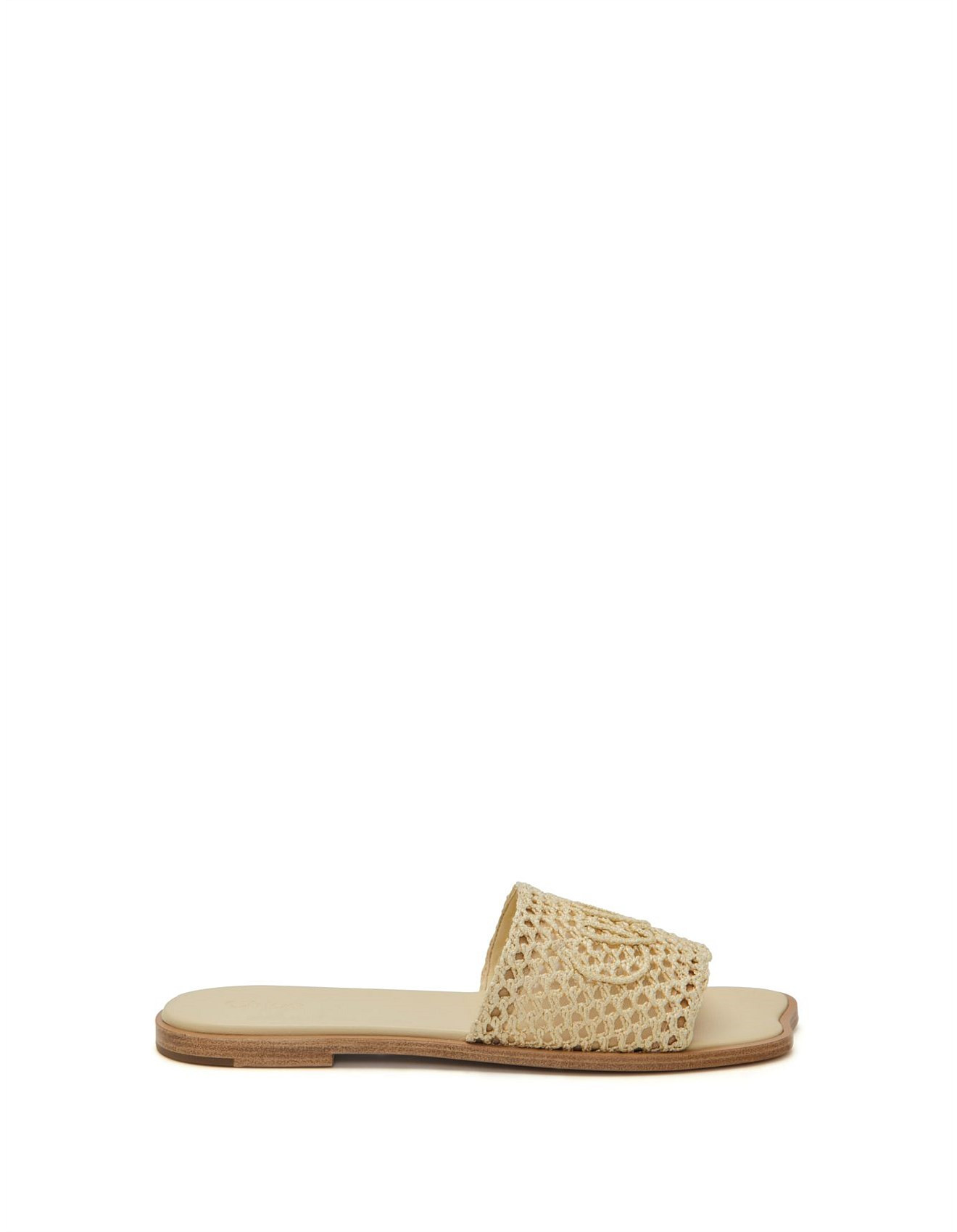 Flower Crochet Slide Sandals | David Jones (Australia & New Zealand)
