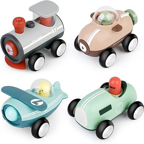 FVLFIL 4PCS Toy Car Electric Music Set, OYN Food Grade ABS Material Car, Plane, Train, Submarine ... | Amazon (US)