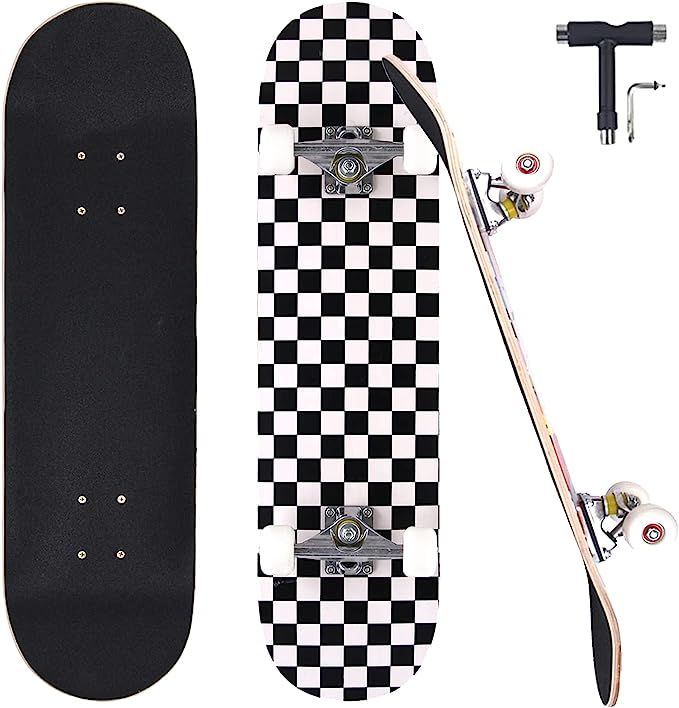WALKEREN Skateboards for Beginners Adults Teens Youths Kids Boys Girls 31"x8" Standard Complete S... | Amazon (US)