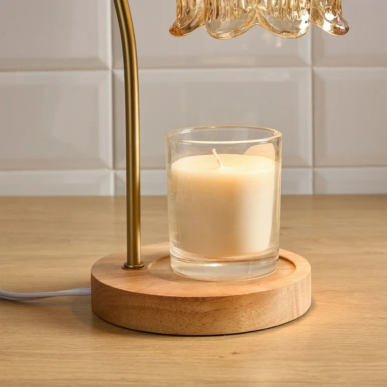 Home Decor Collection Amber 13" Candle Warmer Table Lamp | Walmart (US)