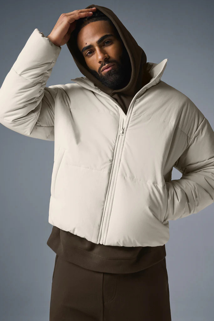 Stretch Woven Street Puffer - Bone | Alo Yoga (US)