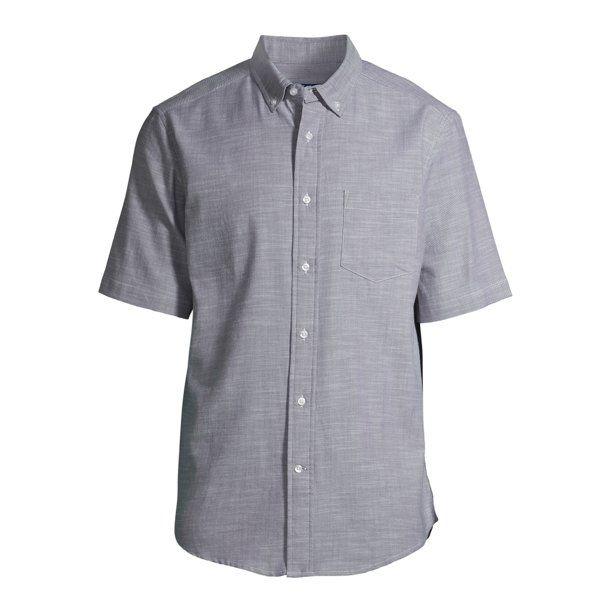 George Men'sand Big Men's Plaid Poplin Short Sleeve Shirt | Walmart (US)